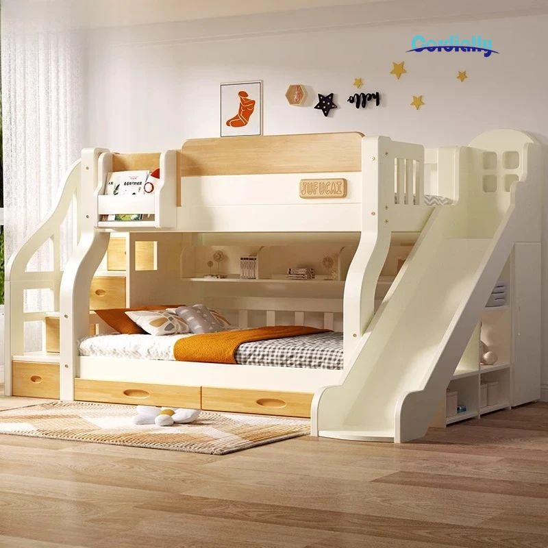 King Size Bed Frame With Storage Drawers - Tempat Tidur Tingkat dengan Rangka Tangga,
