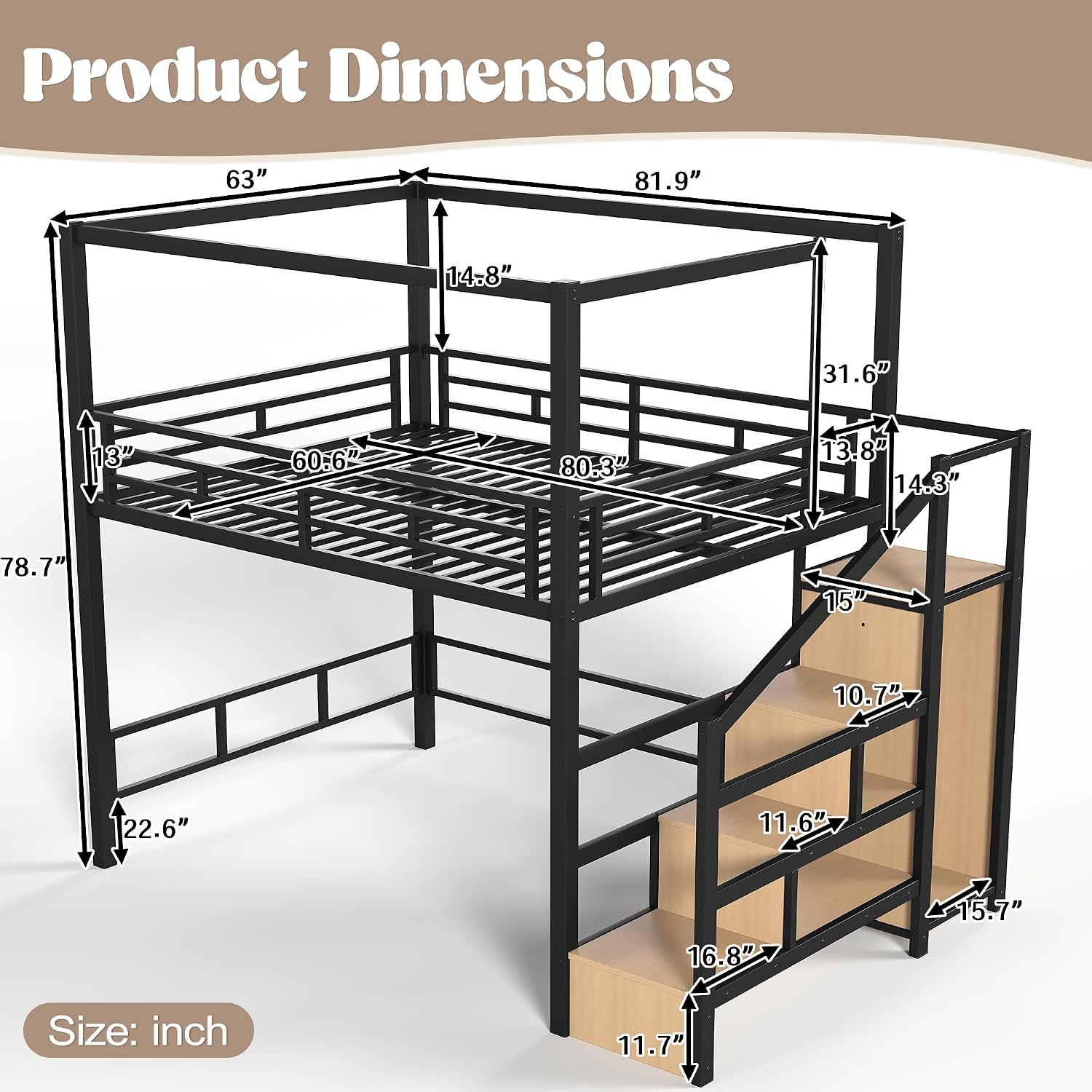 Canopy Bed Frame Metal Queen - Tempat Tidur Tingkat Model Queen dengan
