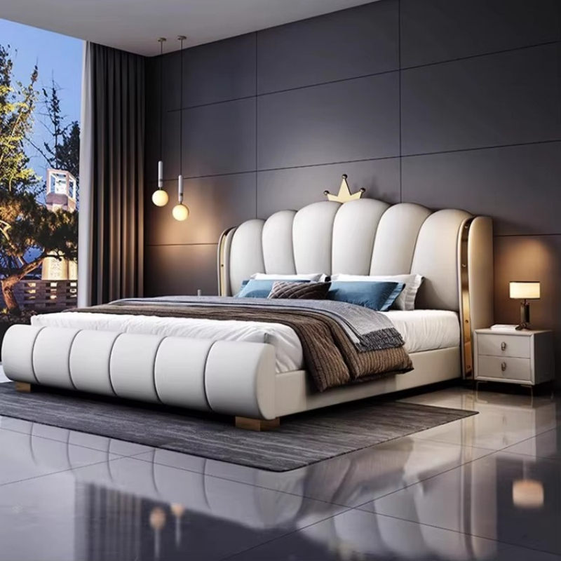 King Size Bed Frame With Storage Drawers - Set Furnitur Kamar Tidur Kayu Modern