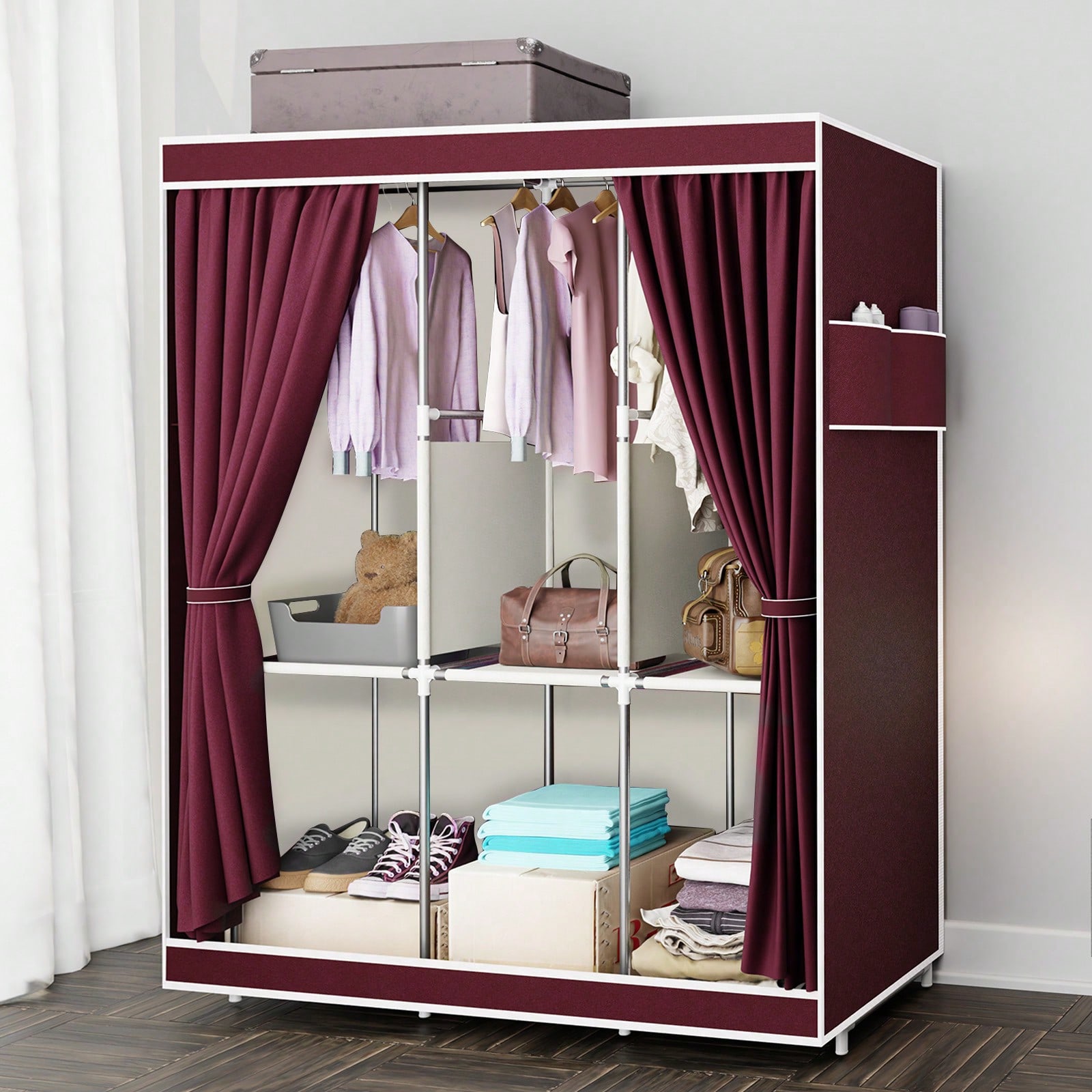 Wardrobe Closet Portable Fabric Cover - Lemari Pakaian Portabel 65