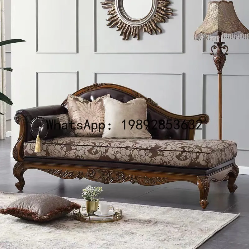 Chairs - H5.15 Sofa kayu solid, sofa kulit