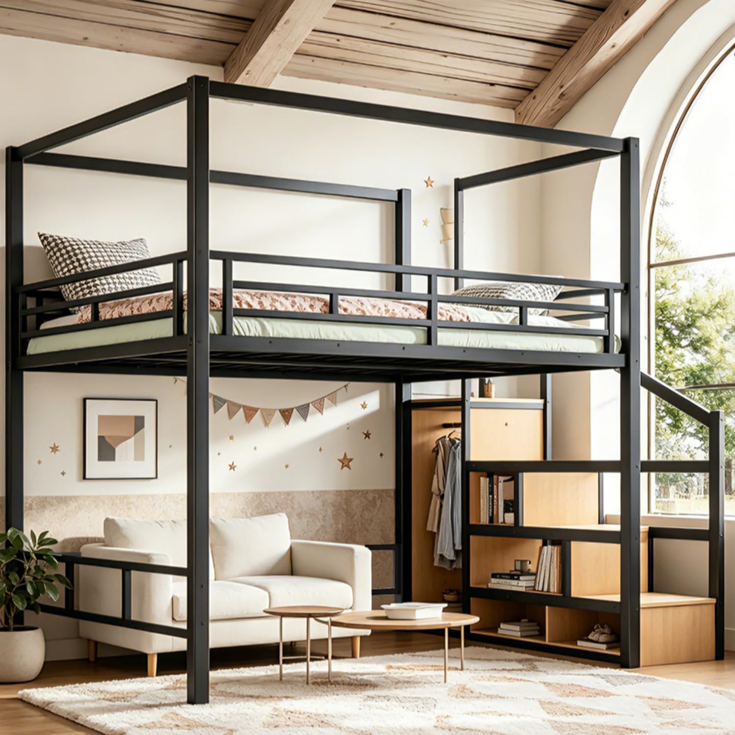 Tempat Tidur Tingkat Model Que - Canopy Bed Frame Metal Queen ulasan dan harga