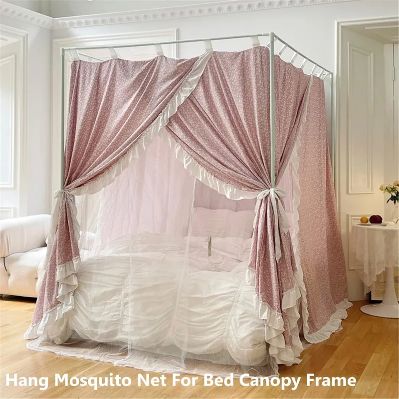 Rangka Tempat Tidur dengan Kan - Canopy Bed Frame Metal Queen ulasan dan harga