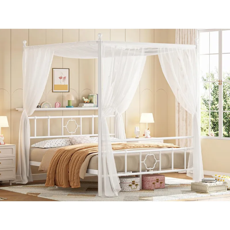 Rangka Tempat Tidur Queen deng - Canopy Bed Frame Metal Queen ulasan dan harga