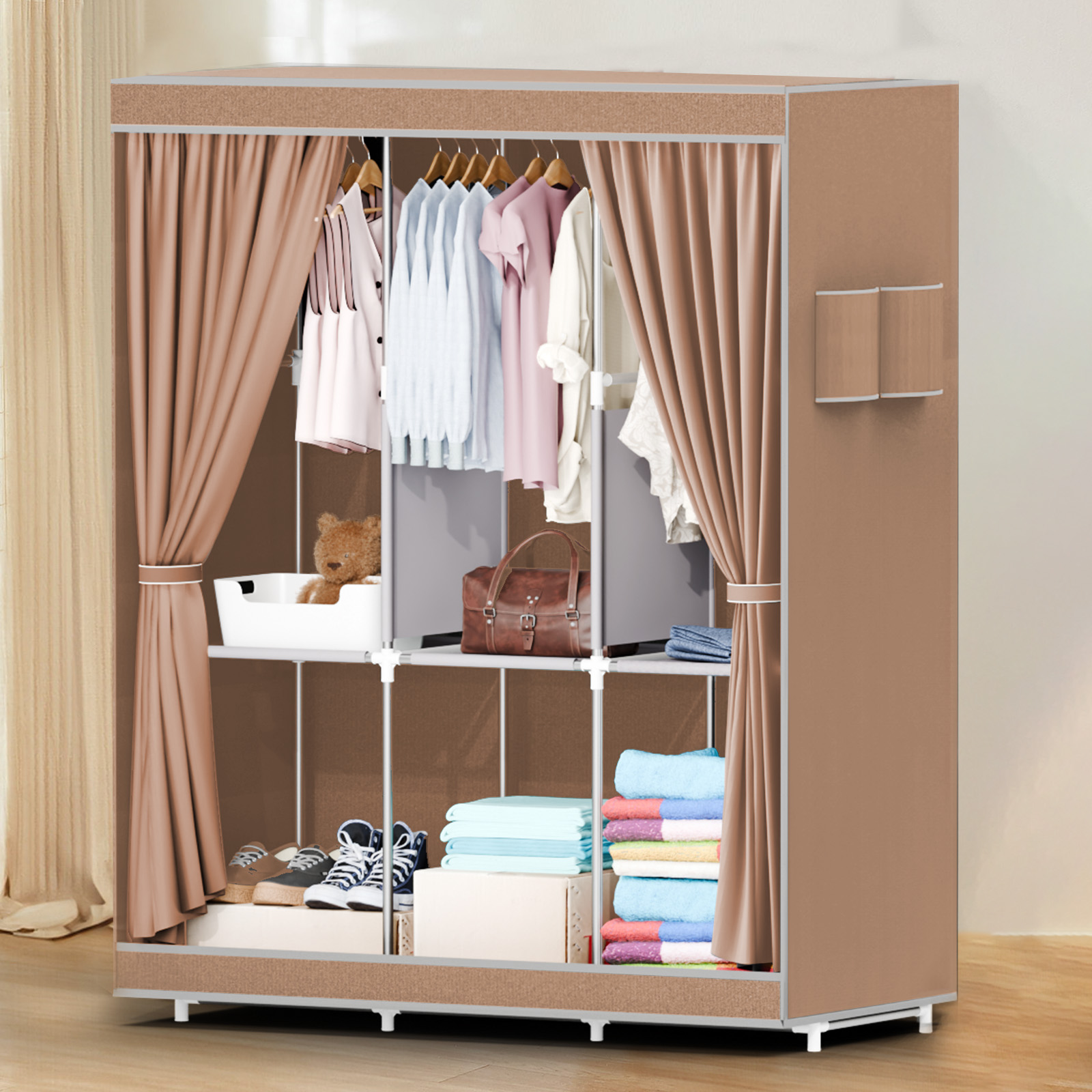 Lemari Pakaian Portabel 51-Inc - Wardrobe Closet Portable Fabric Cover ulasan dan harga