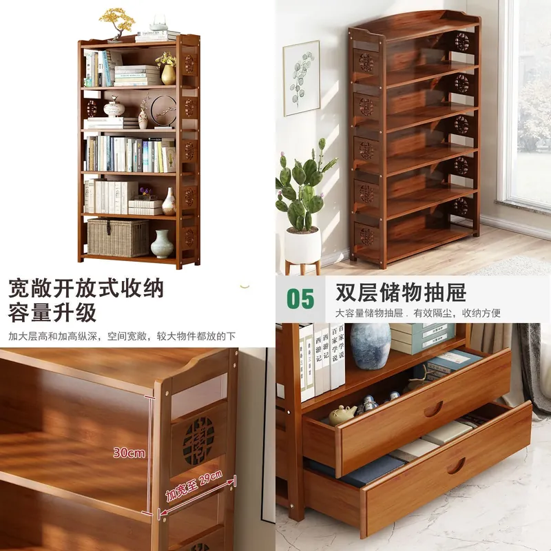 Rak Buku Kayu Solid Rak Penyim - Bedroom Furniture ulasan dan harga