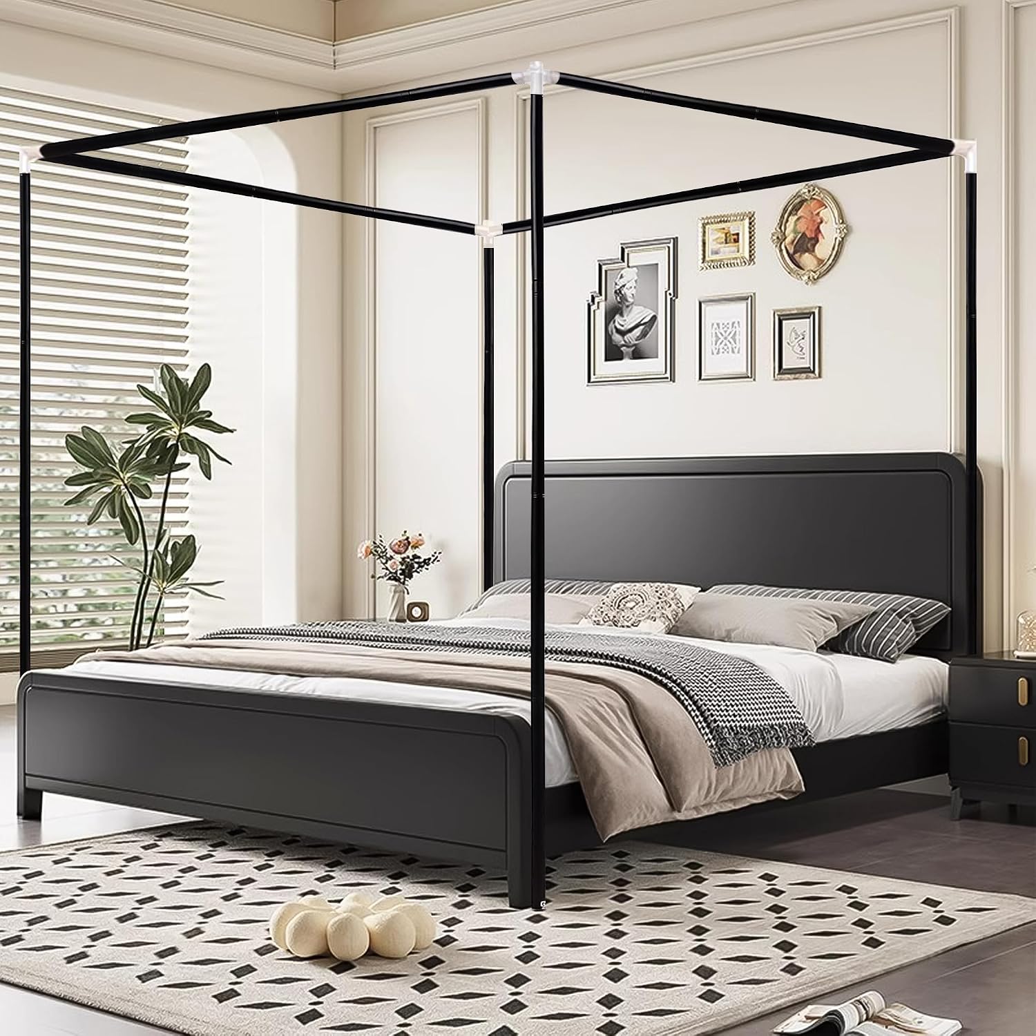 Rangka Tempat Tidur Kanopi Sta - Canopy Bed Frame Metal Queen ulasan dan harga