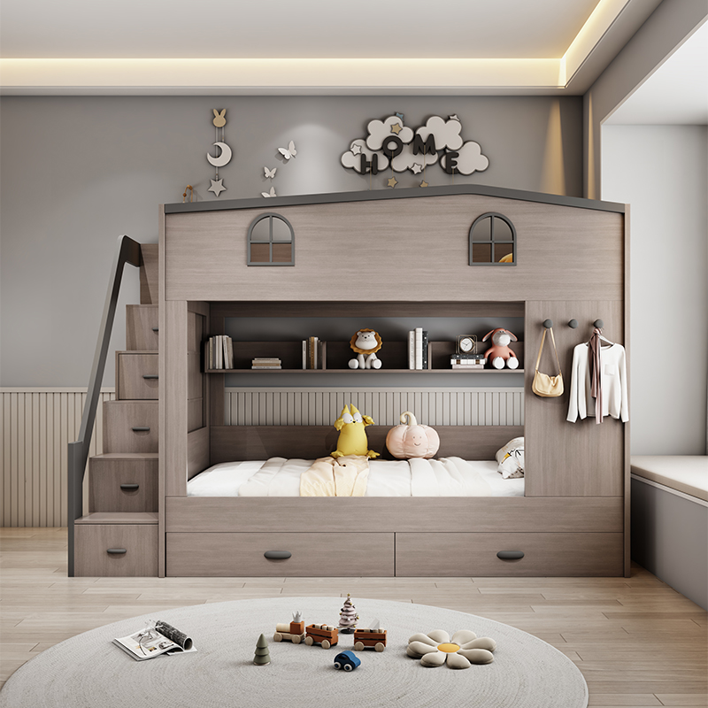 Tempat Tidur Anak Bertingkat G - Bunk Bed With Stairs And Slide ulasan dan harga