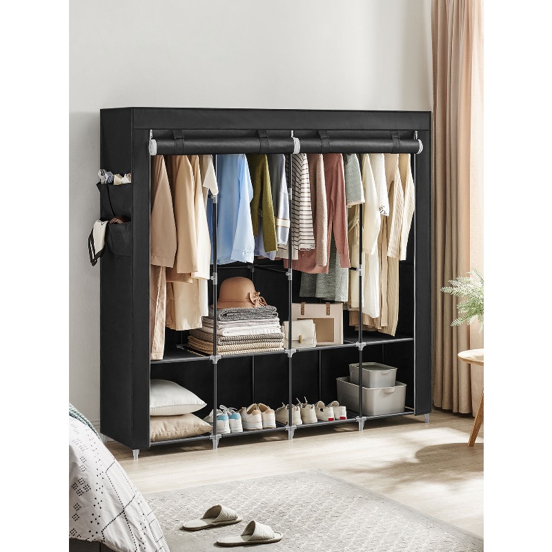 Lemari Portabel, Organizer Lem - Wardrobe Closet Portable Fabric Cover ulasan dan harga