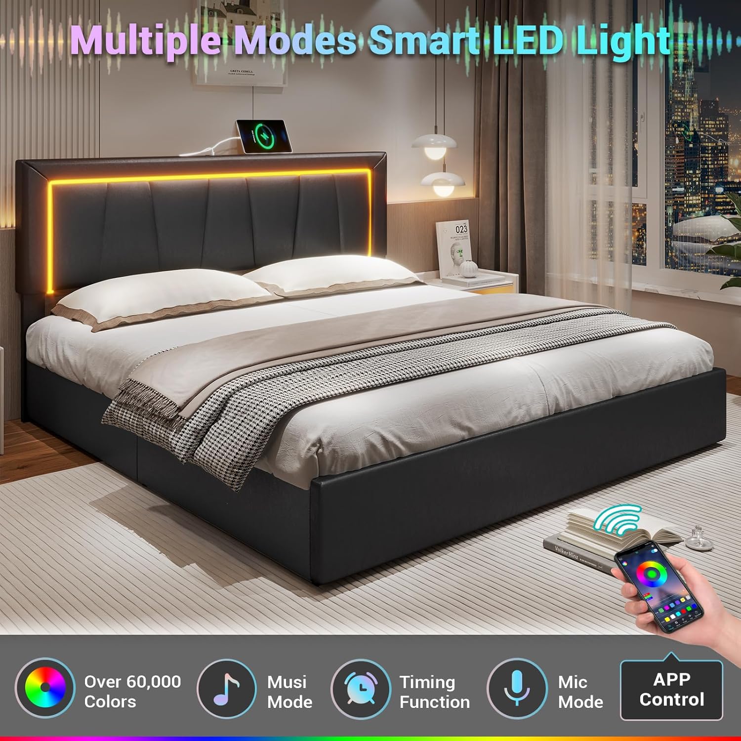 Rangka Tempat Tidur California - King Size Bed Frame With Storage Drawers ulasan dan harga