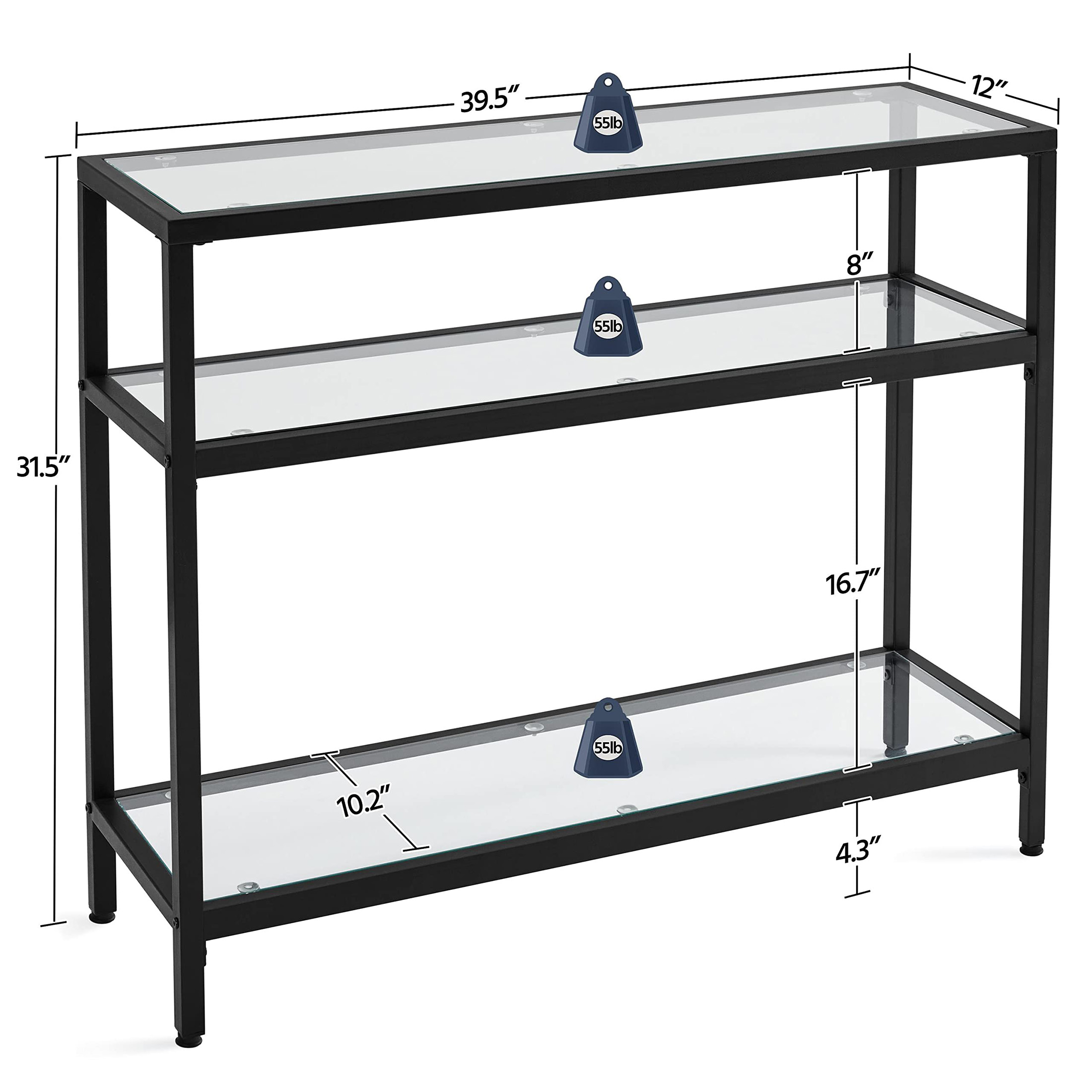 Meja Konsol, Rangka Logam dan  - Storage ulasan dan harga