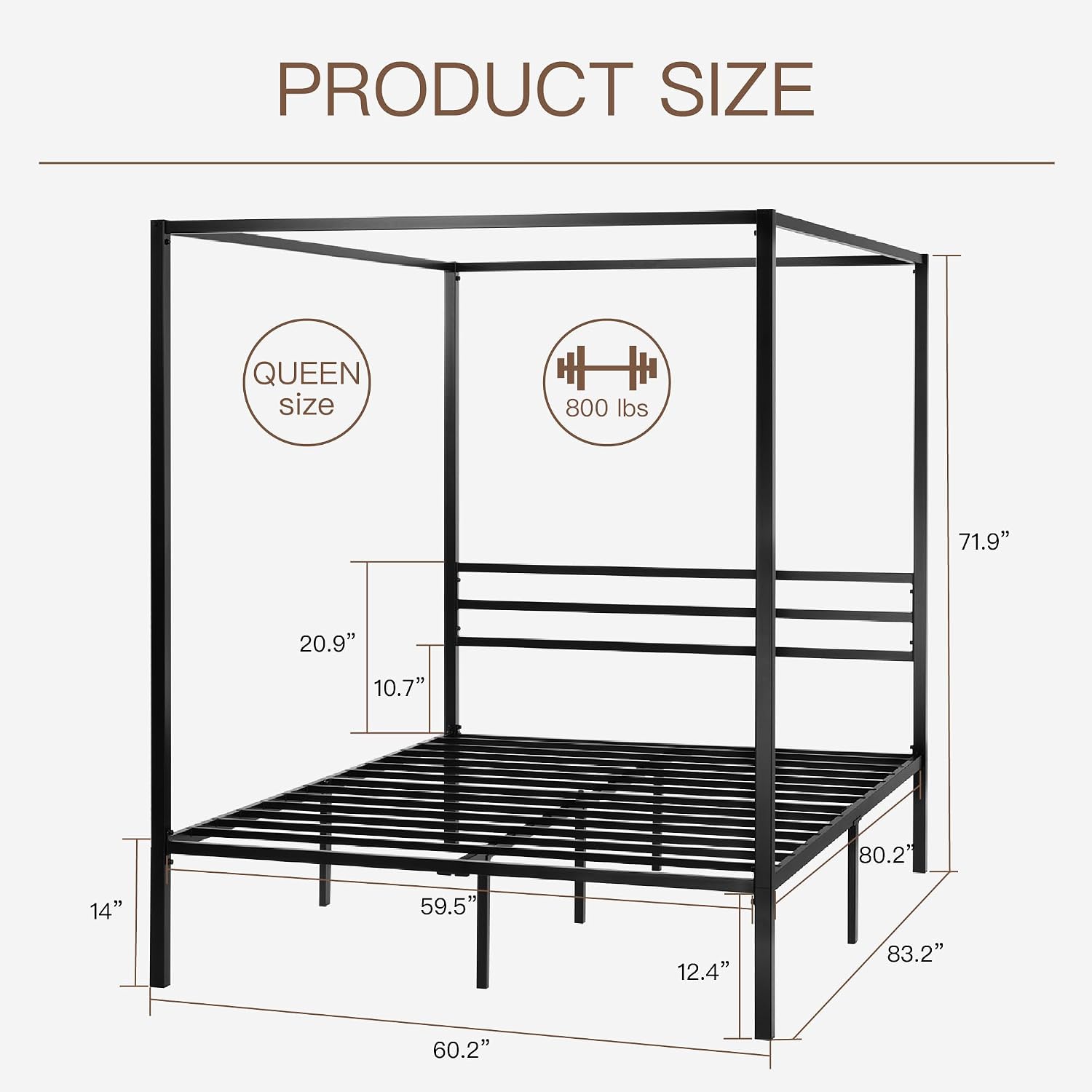 Rangka Tempat Tidur Kanopi Que - Canopy Bed Frame Metal Queen ulasan dan harga
